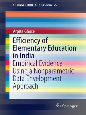 cover image of Efficiency of Elementary Education in India